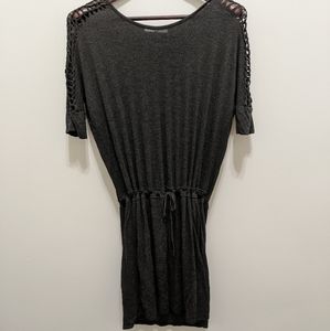 Naked zebra shoulder cutout jersey dress Size S